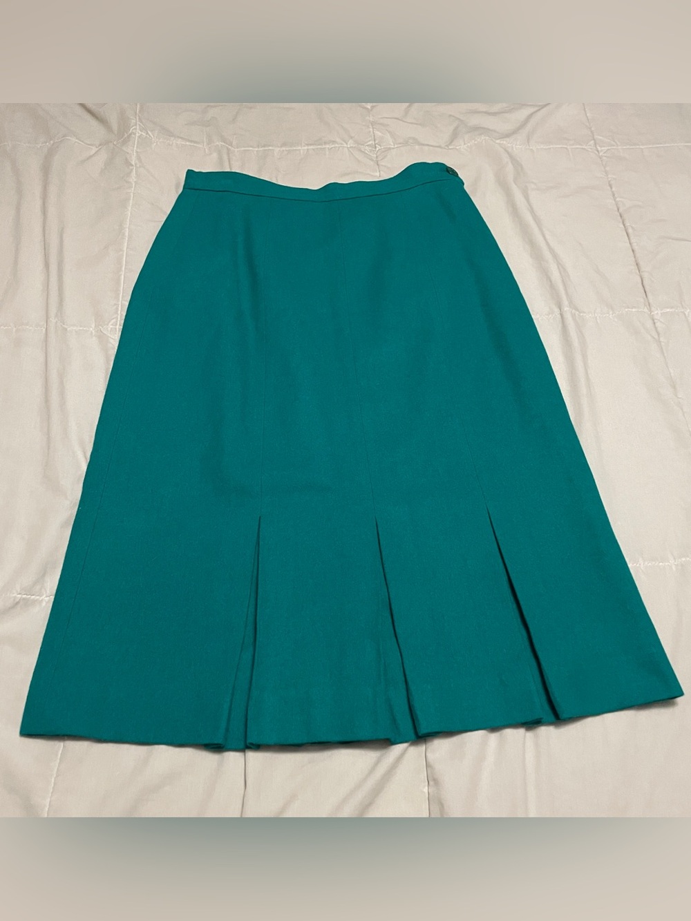Miss pendleton green wool skirt